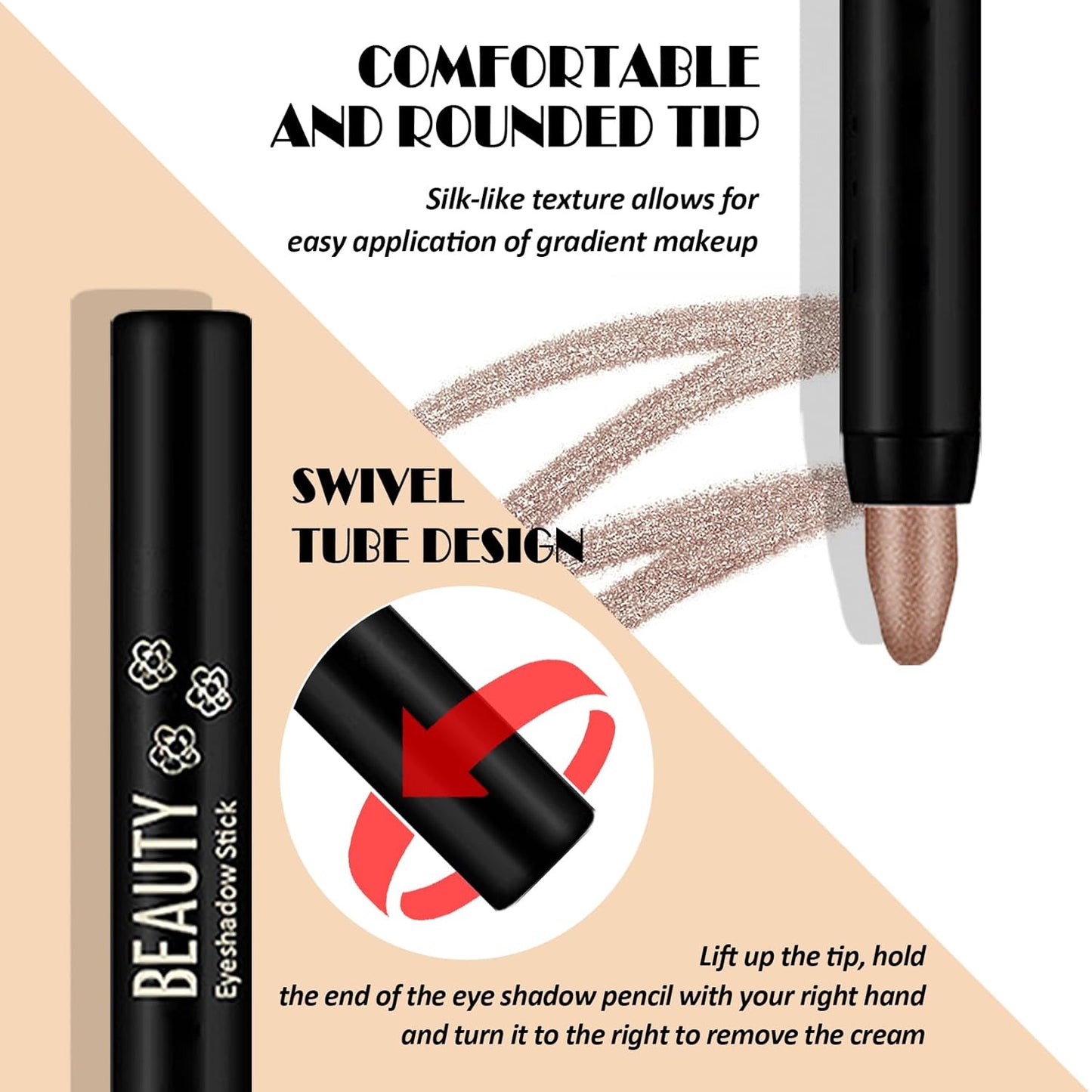 16Pcs Eyeshadow Stick,Matte Glitter Cream Eyeshadow Stick Set,Waterproofing Long Lasting Eye Shadow Sticks,Colorful Highlight Eyeshadow Stick for Eye Makeup,Multi-Use Eyeshadow Pencil