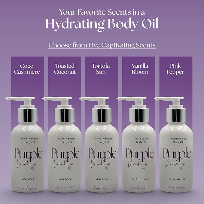 Hydrating Body Oil for Women | Lightweight All-Natural Moisturizing Oil | Fast-Absorbing Moisturizer | Scented Body Oil for Women - Toasted Coconut 3 Oz