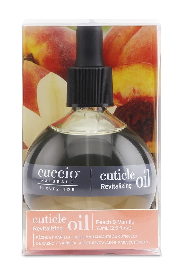 Cuccio Naturale Revitalizing ,Hydrating Oil For Repaired Cuticles Overnight - Remedy For Damaged Skin And Thin Nails - Paraben, Cruelty-Free Formula - Peach And Vanilla - 2.5 Oz