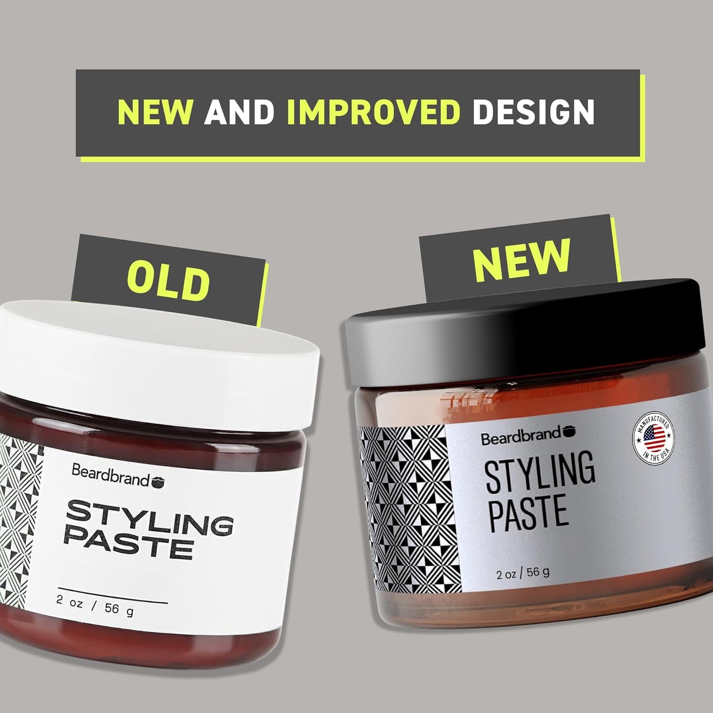 Beardbrand Beard Styling Paste - Medium Hold and Natural Look Hair Paste for Men | Versatile Hair Styling Cream - Sandalwood & Cedar Scent - 56 grams