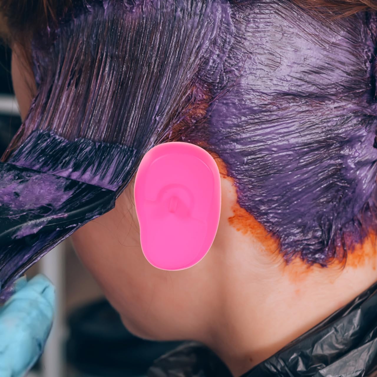 Healifty Silicone Anti-Dyed Ear Covers 3 Pairs Waterproof Ear Protectors for Hairdressing Heat and Water Resistance