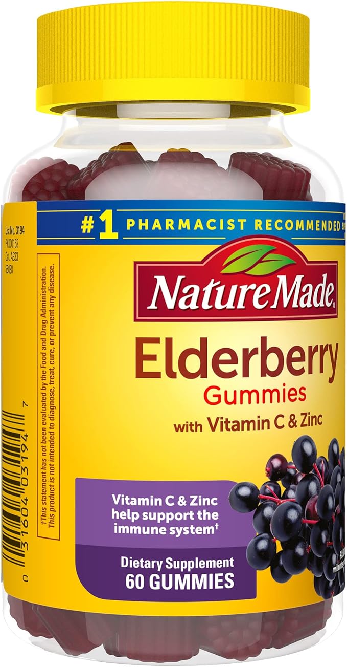 Nature Made Elderberry with Vitamin C 60 Elderberry 30 Day
