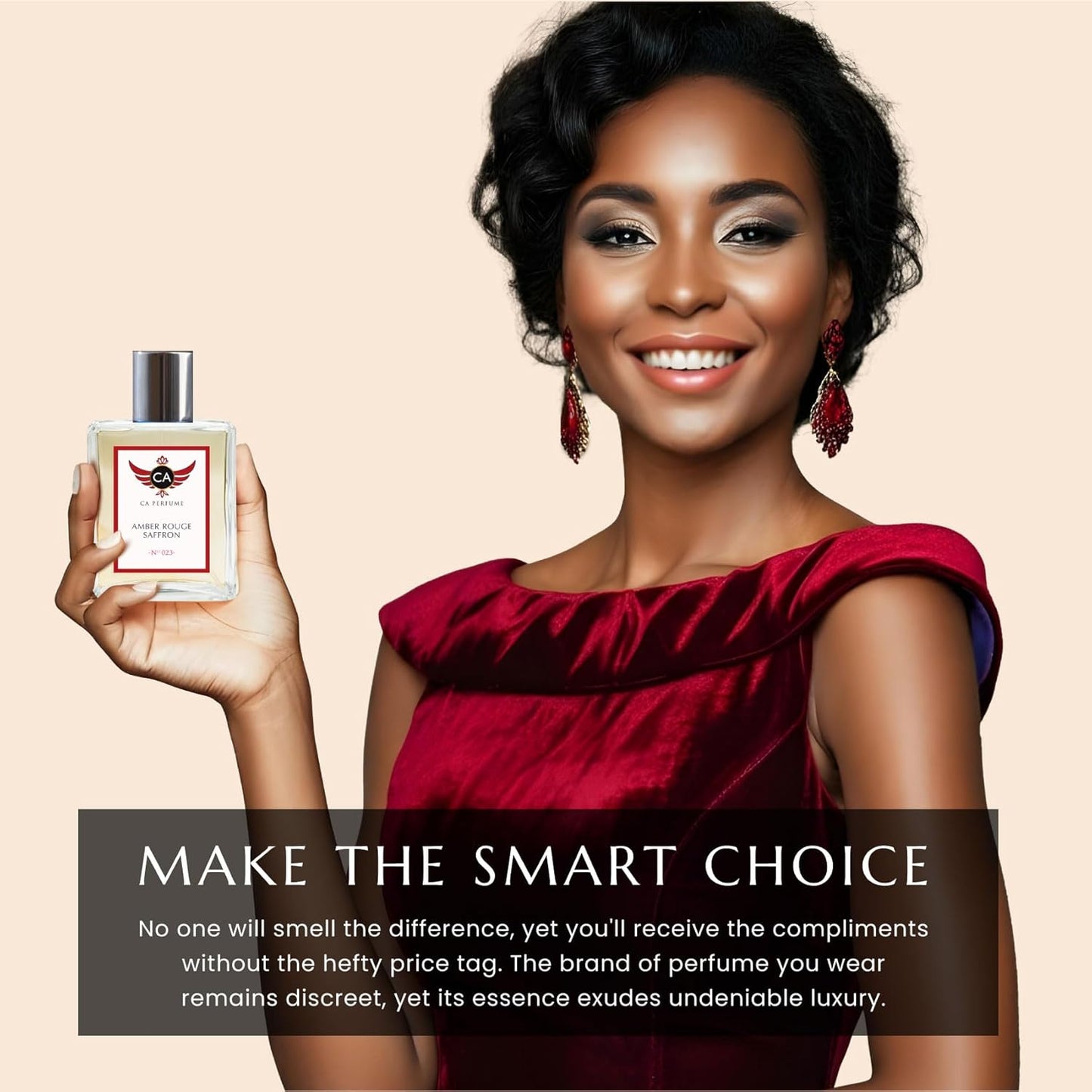 CA Perfume Amber Rouge Saffron For Women & Men Parfum Spray Bottle 3.4 Fl Oz/100ml-X1