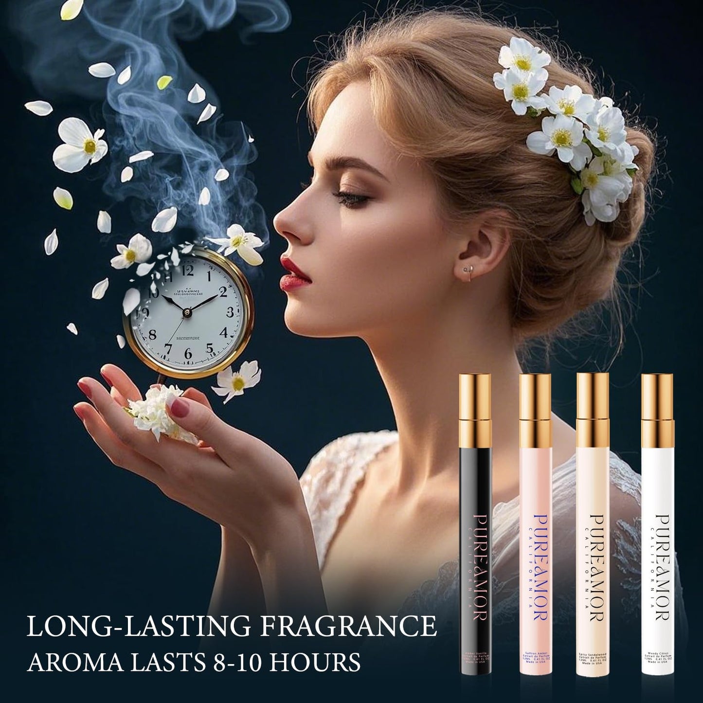 Pheromones Perfumes for Women, Pepper & Spicy Sandalwood Perfume, Long Lasting Men Eau de Parfun, Premium Scent Blend Perfumes for Women, 0.41 fl. Travel Perfume Spray