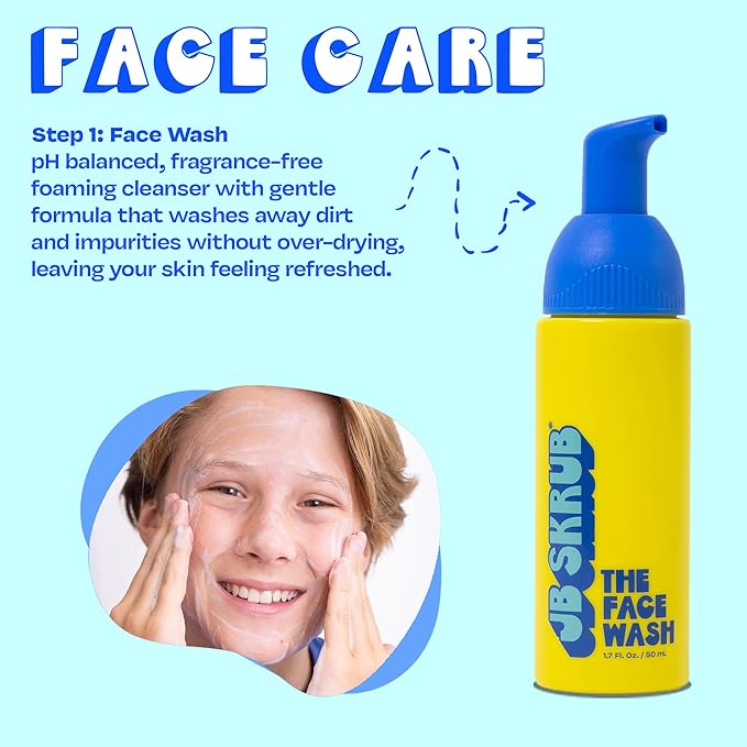 The Junior Travel Trio - Complete Skin Care Set for Kids, Tweens & Teens: Hydrating Body Wash, Refreshing Body Spray, & Gentle Face Wash