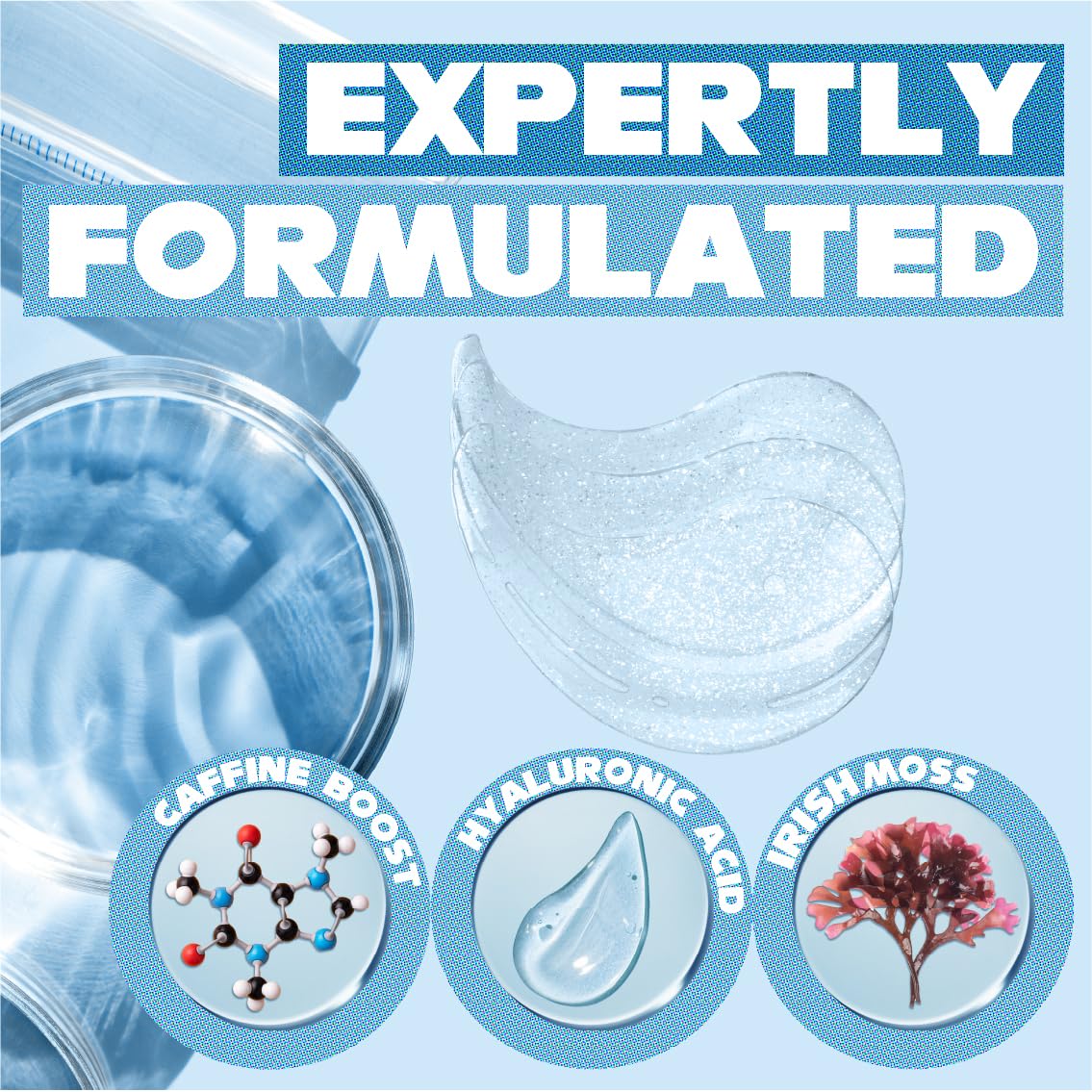 SIRIUS'LY BRIGHT Under Eye Patches – Rejuvenating Eye Mask with Caffeine & Hyaluronic Acid to Reduce Dark Circles, Puffiness & Under-Eye Bags – Perfect Self-Care Gift for Women & Men (28 Pairs)