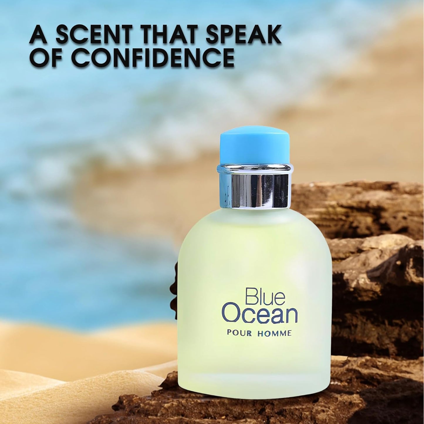 Blue Ocean Men Cologne Fresh Scent Eau De Toilette Spray, Fragrance For Men Long-Lasting Cologne Choice For Daily Wear Elegant 100ml Bottle