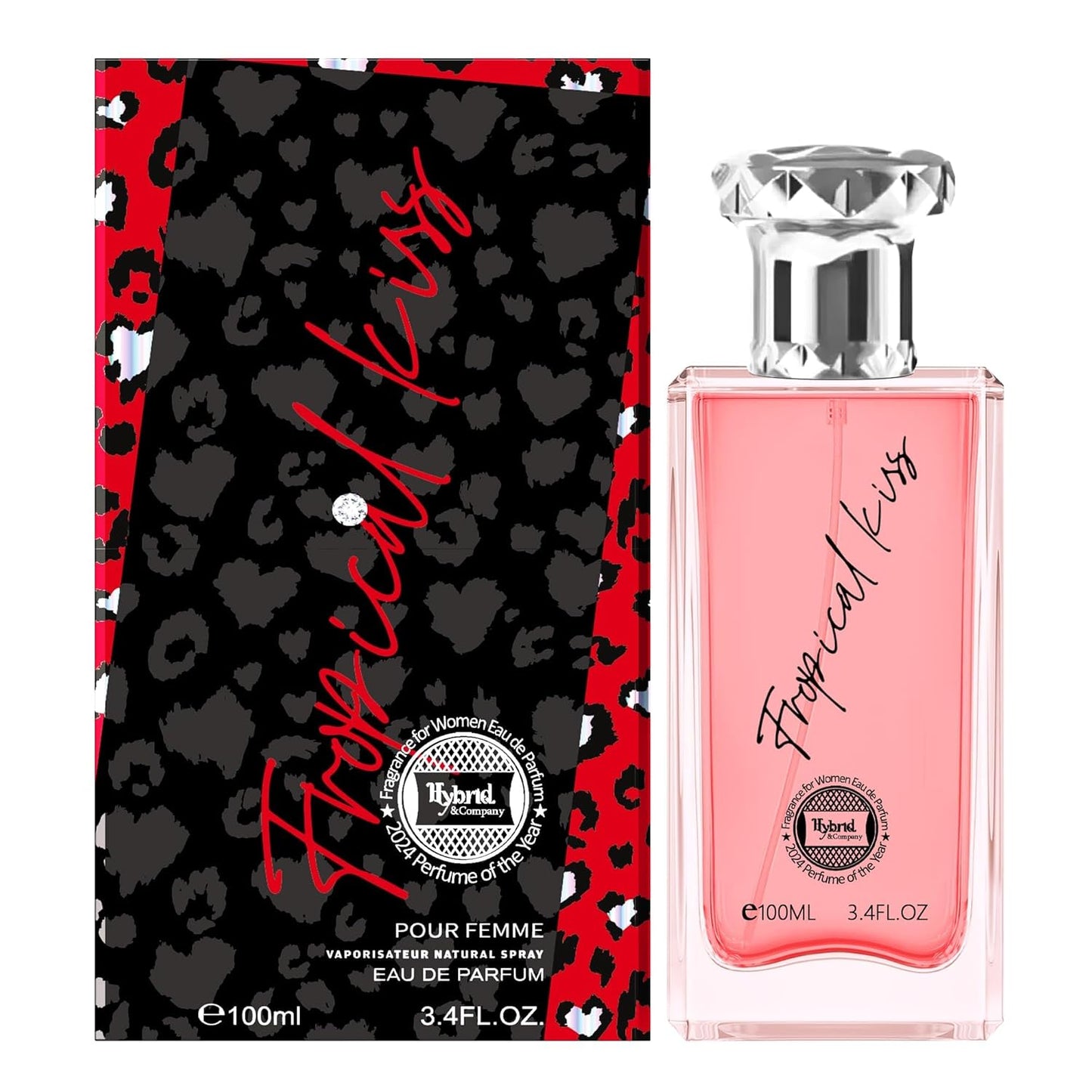 Hybrid & Company Women Tropical Kiss Pour Femme Eau De Parfum Vaporisateur Natural Spray 3.4 Fl Oz