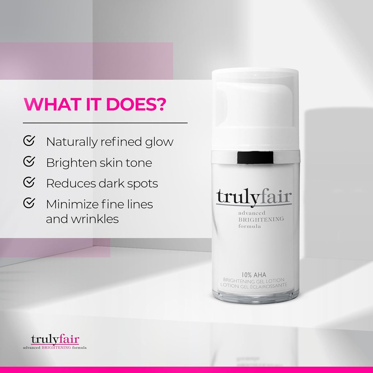 Face Brightening Kit–AHA Gel Lotion 1.7 fl oz & Vitamin C Serum 1 fl oz–Skincare Kit-Anti-Wrinkle Serum-Collagen Booster-Paraben-free - for Women