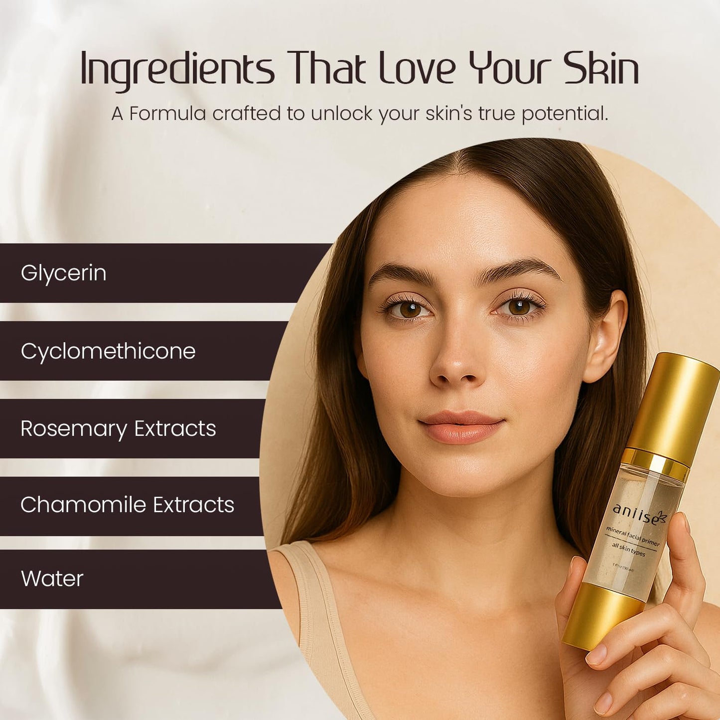 Mineral Makeup Facial Foundation Primer – Smooths Skin, Extends Makeup Wear, Controls Shine, Minimizes Pores & Fine Lines – For All Skin Types – Vegan, Paraben Free, Cruelty-Free – 1 fl oz (30 mL)