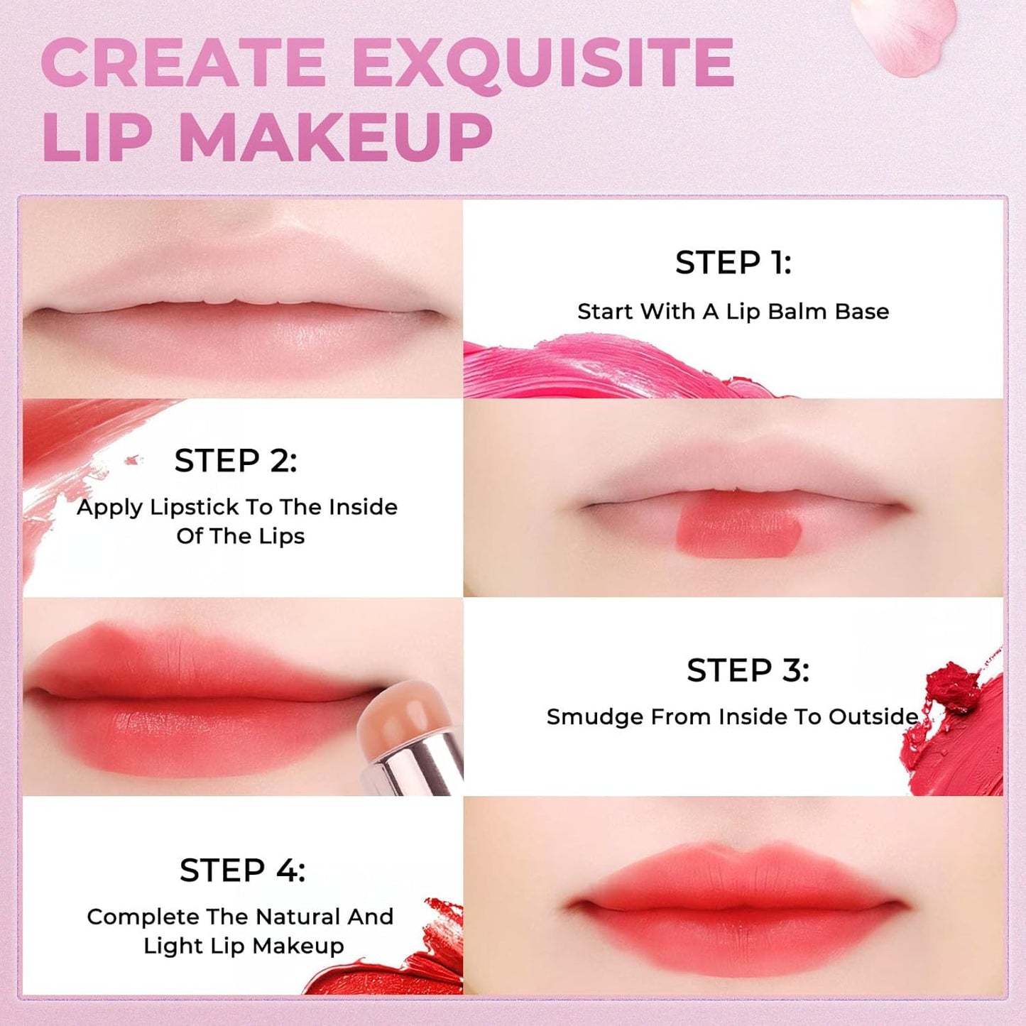 Unaone Silicone Lip Brush - Retractable Lip Brush for Lipstick, Soft Silicone Makeup Applicator for Lipstick Lip Gloss Balm Concealer (1 PCS)