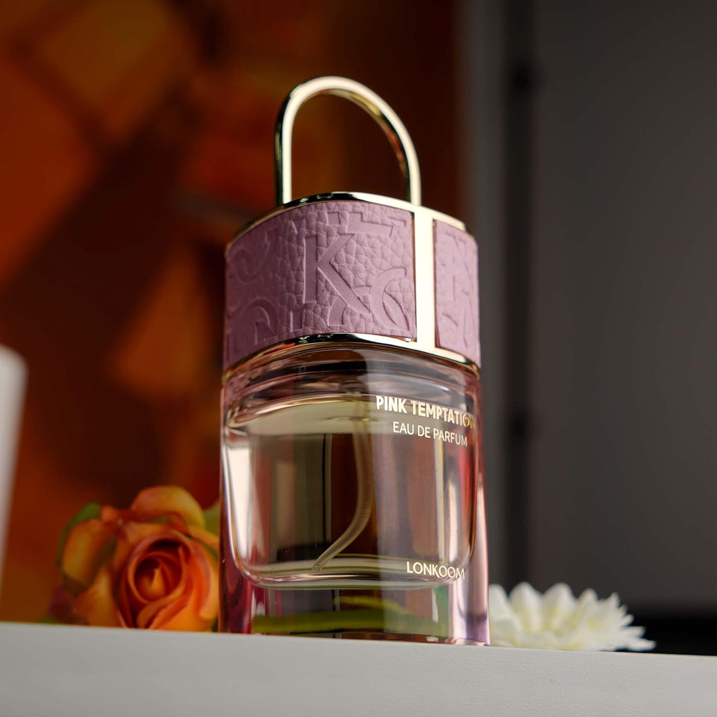 Lonkoom LOCK Pink Temptation Perfume for Women, 1.7 Fl Oz/50ml Eau De Parfum Spray Long-Lasting Fragrance, Floral Woody Notes of Madagascar Vanilla, Cedarwood, White Musk, Bergamot, Jasmine, Tuberose