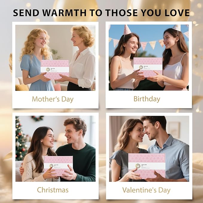 Mother's Day Gift, Spa Gifts 28pcs Rose Facial Skin Care Set for Women, Face Cream, Bath Oil, Retinol Serum, Shower Accessories - Body & Facial Kit - Birthday, Christmas, Valentine's, Bridal Shower