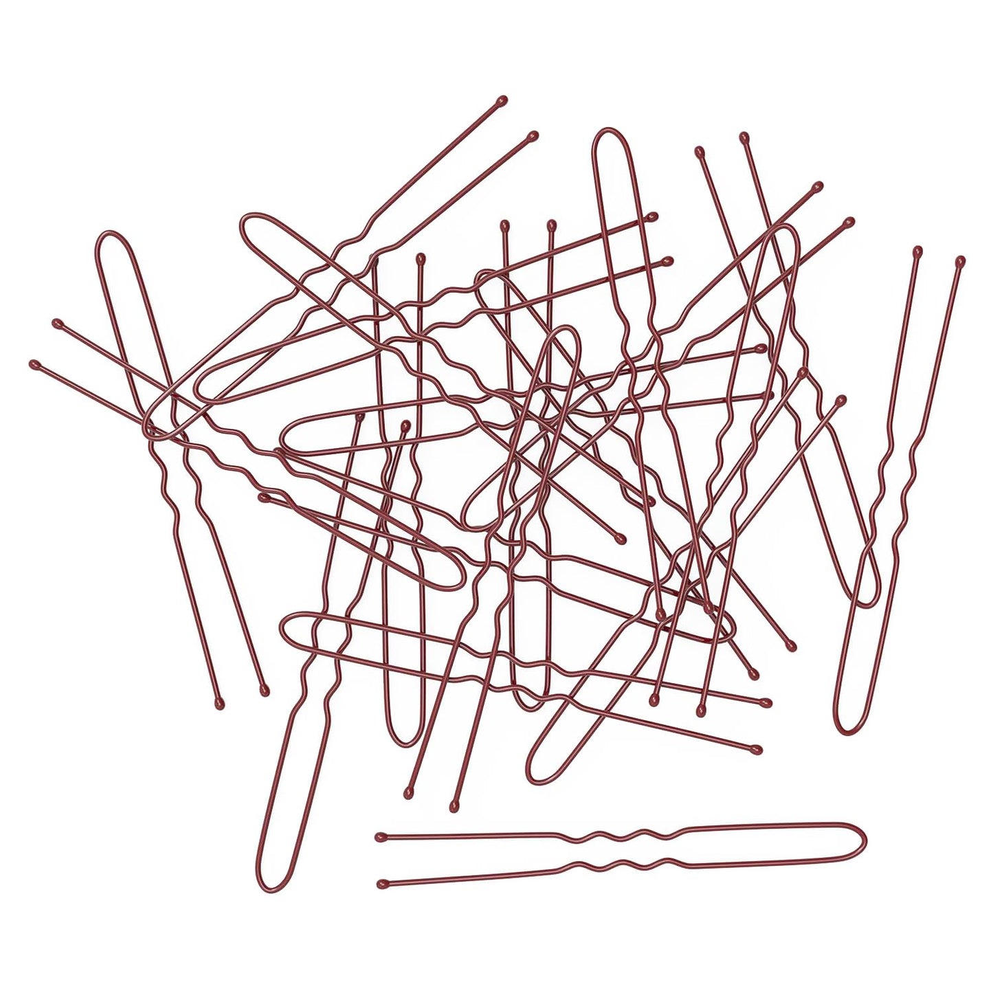 2.8 Inch U Shaped Hair Pins for Women Girls, Long Hair Pin Bobby Pin for Secure Bun Hairstyles, 100 Count (Brown)