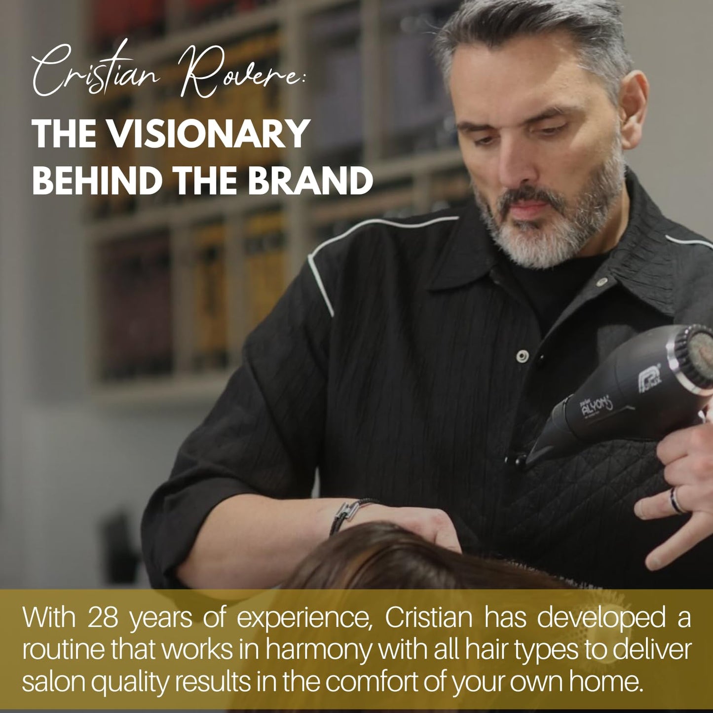 Cristian Rovere - Signature Shampoo - Infused With Collagen, Acai Extract & Organic Argan Oil - Sulfate Free & Paraben Free for All Hair Types - Strengthening & Hydrating Shampoo - 10 Fl Oz