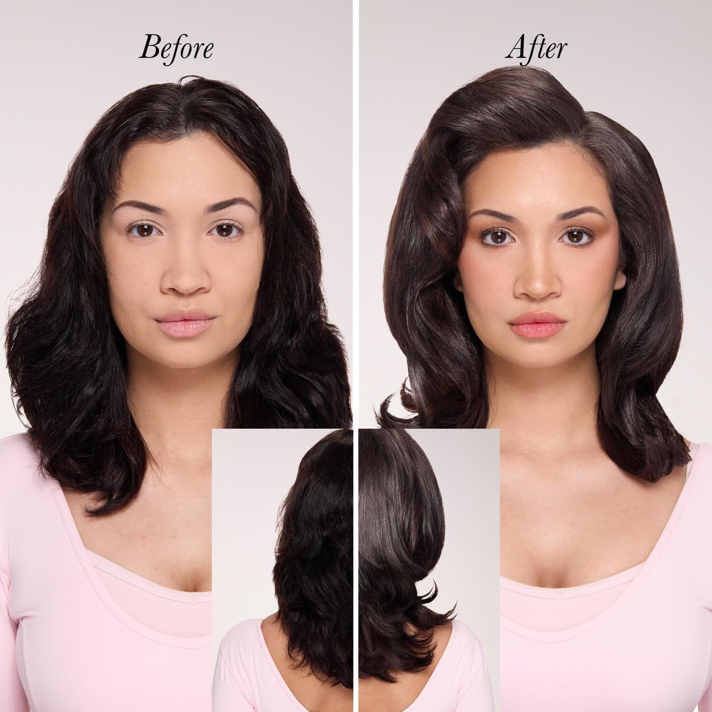 L'ANGE HAIR Le Volume Elevé 65MM 2-in-1 Titanium Brush Dryer | Dry and Style | Unique Teardrop Shape Barrel | 3 Heat Settings | 360° Vented Airflow | Ionic Technology for Frizz-Free Styling (Black)