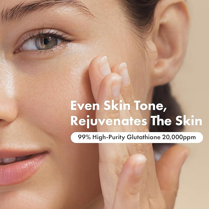 Glutathione Serum with 20,000ppm Glutathione, Niacinamide and hyaluronic acid, Dark Spot, Improve skin elasticity, Revitalize complexion, Korean Skincare, 2.02 fl. oz.