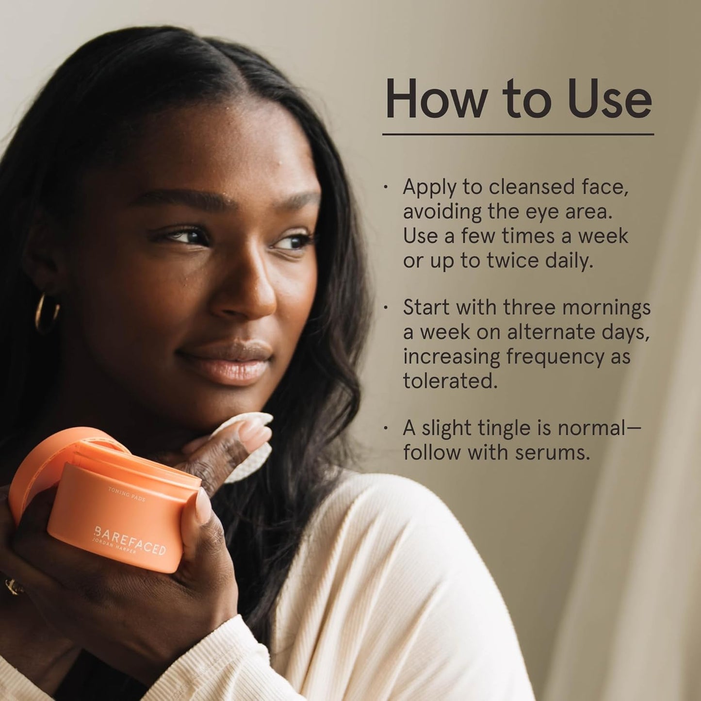 Barefaced Core Four (Retinoid Alternative) - Original Toning Pads, Liquid Gold, Overachiever, Sheer SPF