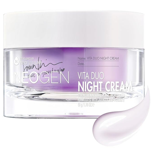 NEOGEN x JOAN KIM Vita Duo Night Cream (50 g / 1.76 Oz) – Hydrating & Cooling & Relaxing Night Cream with Vitamin E and Lavender – Korean Skin Care