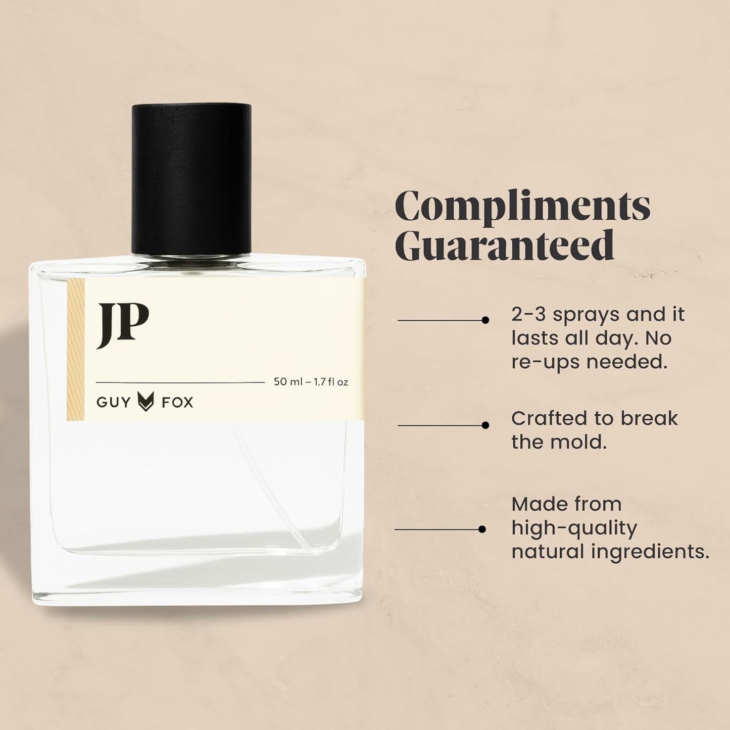 GUY FOX - JP - Cologne For Men | Ginger, Apple, Cashmere Wood | Zesty, Aromatic Men's Cologne | Men's Fragrance | 1.7 Fl Oz