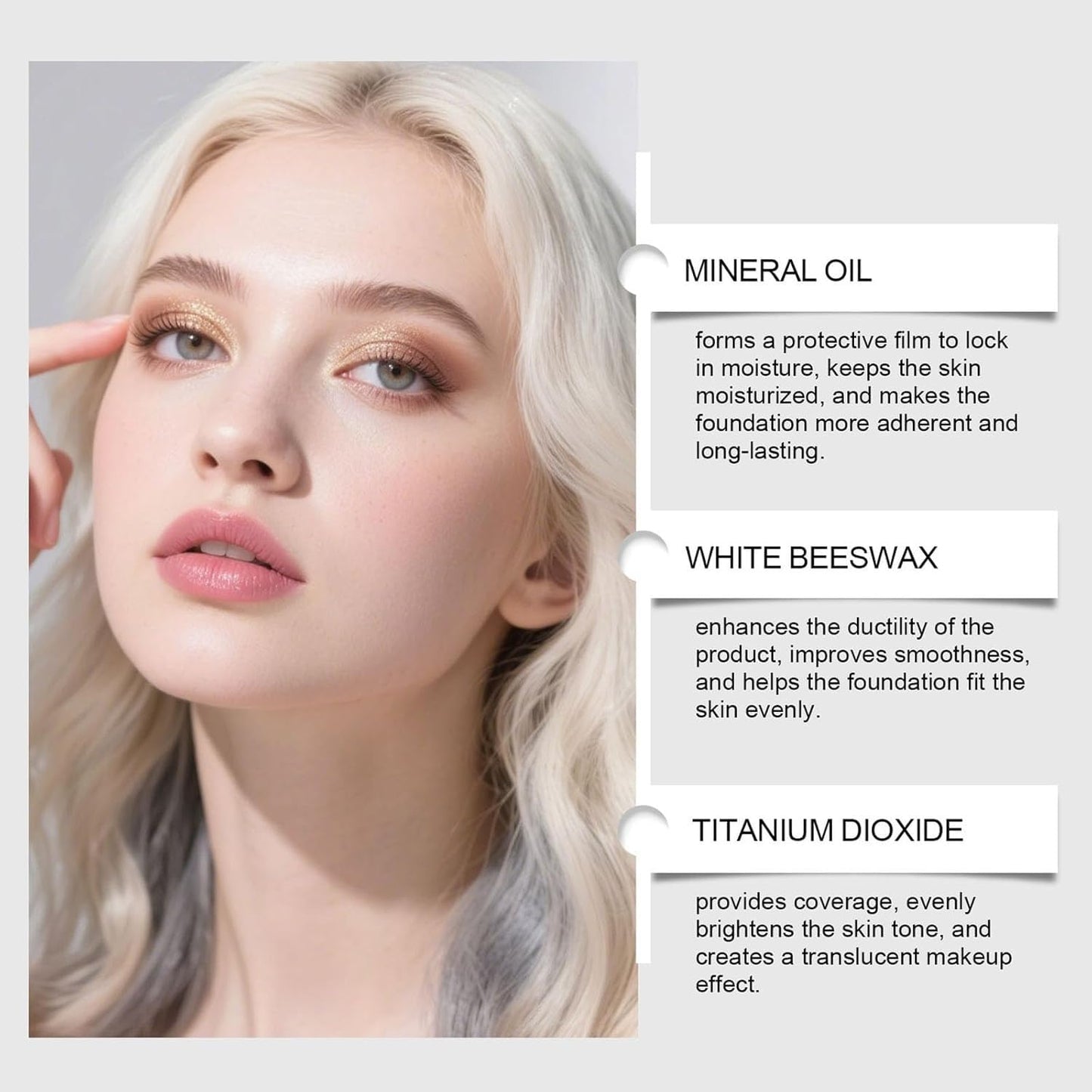 Color Changing Cover Cream Stick: Color-Changing Foundation Stick Full to Medium Coverage with Detachable Brush - Moisturizing Makeup (Ivory)