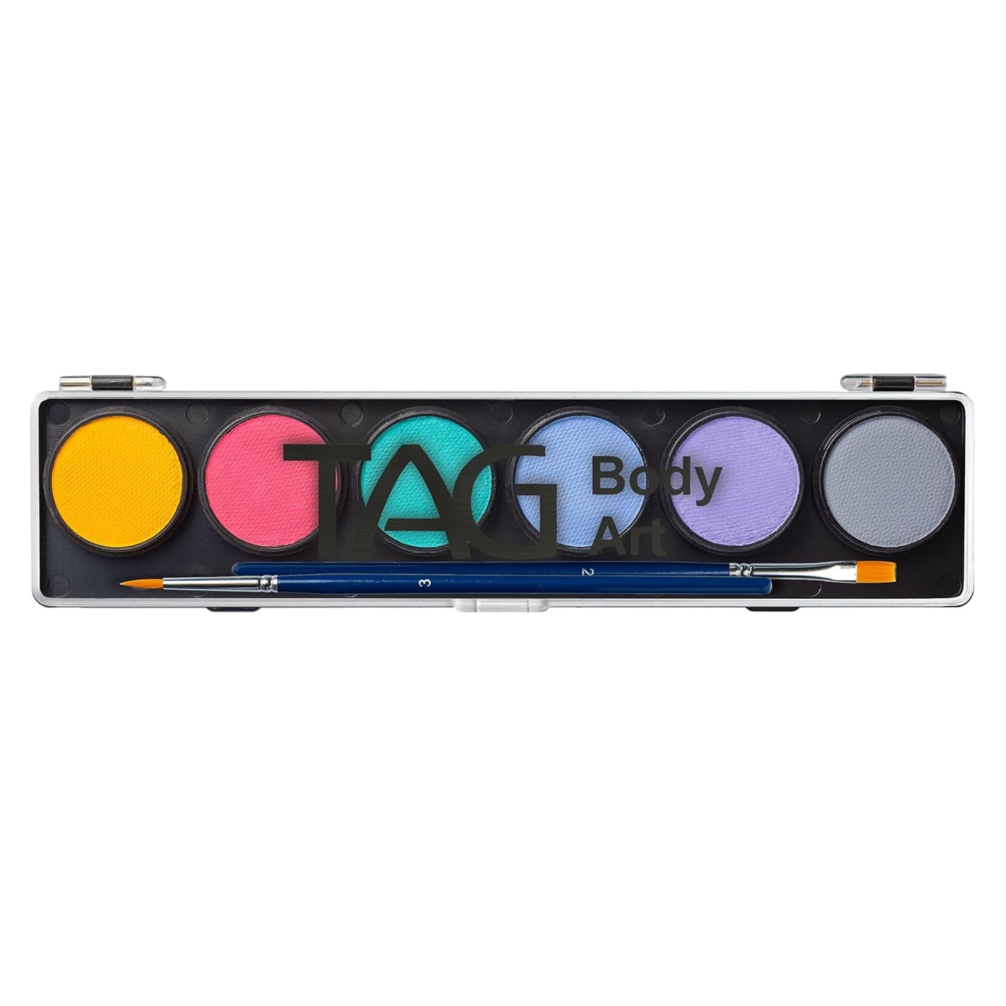 TAG Professional Face & Body Paint Pastel Palette 6 x 10g, Non-Toxic, Hypoallergenic, Easy to Wash off, ideal for Kids Parties, Halloween, Cosplay & Festivals
