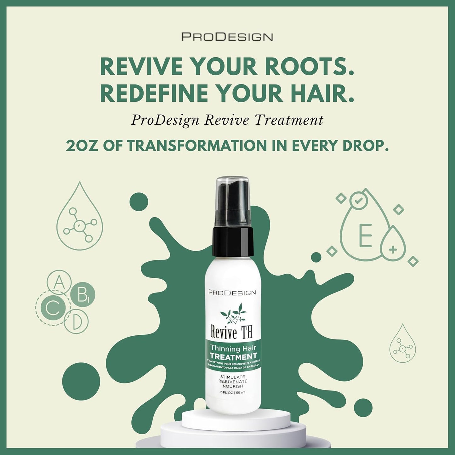 ProDesign Revive Treatment, Hair Growth Stimulating Formula, (Revive Treatment 2oz)