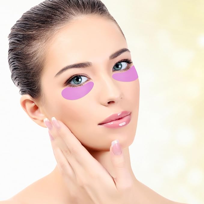 2 Pairs Under Eye Patches Reusable, Blue Purple Silicone Eye Mask for Wrinkles Dark Circles Puffiness Fine Lines Self Skin Care Stuff for Women Teens