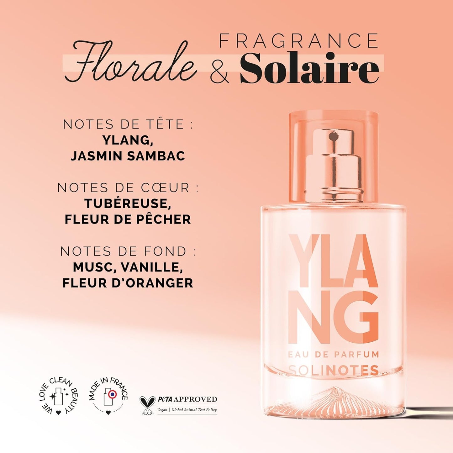 SOLINOTES Ylang Perfume for Women - Eau De Parfum | Delicate Floral and Soothing Scent - Made in France - Vegan - 1.7 fl.oz