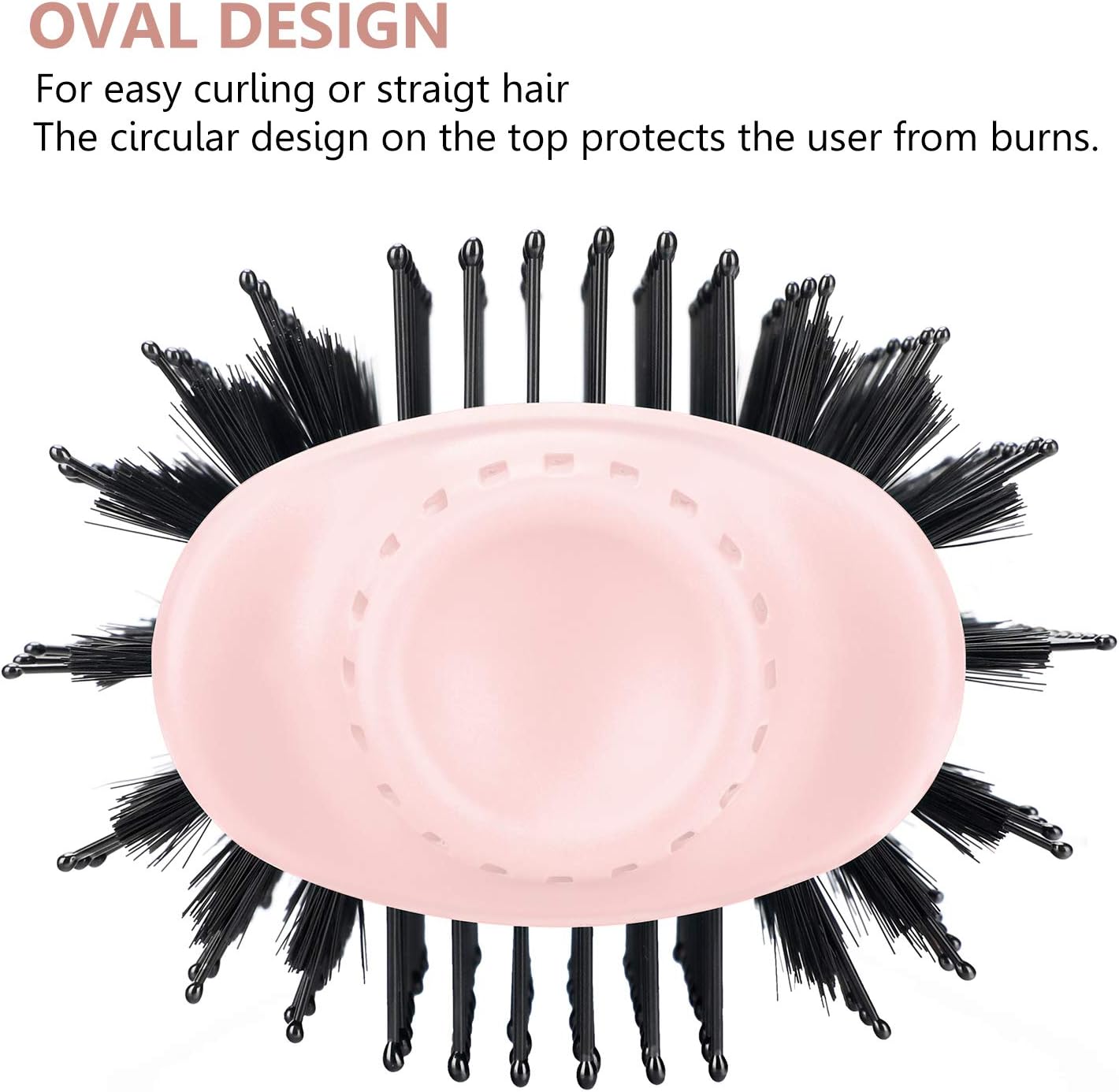 Aima Beauty One-Step Volumizer Hair Dryer Brush, 4-in-1 Upgrade Hot Air Brush for Less Frizz, More Shine, Oval Brush for Blowout, Pink