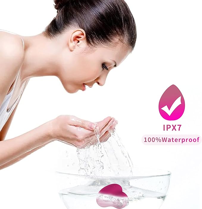 Handhold Portable Facial Mini Massage Ball, Quiet Waterproof USB Rechargeable Powerful Multifunctional Vibrating Travel Pocket Face Eye Finger Joint and Neck Jaw Massager (Deep Rose)