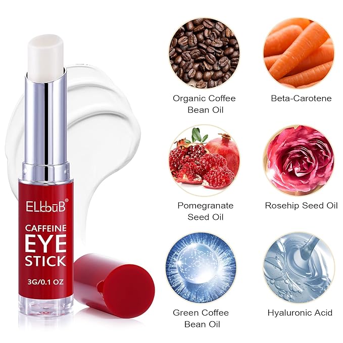 Eye Stick - Anti Wrinkle Eye Cream for Puffy Eyes, Dark Circles, Eye Bags, Crows Feet, Wrinkles,Reduces Wrinkles Saggy Skin Puffy Eyes (Caffeine 2Pack)