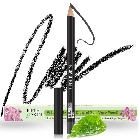 Fifth & Skin Better'n Ur Eyes Eyeliner Pencil (BLACK) – NATURAL - Hypoallergenic - Sensitive Eyes - Gluten Free - Cruelty Free - Paraben Free - Smooth Application