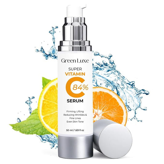 Super Vitamin C Serum for Women Over 70 - Hydrating Anti-Aging with Vitamin C Caffeine - Facial Skin Care for Mature Skin, Firming, Lifting, Smoothing, All in One Formula 1.69 fl oz