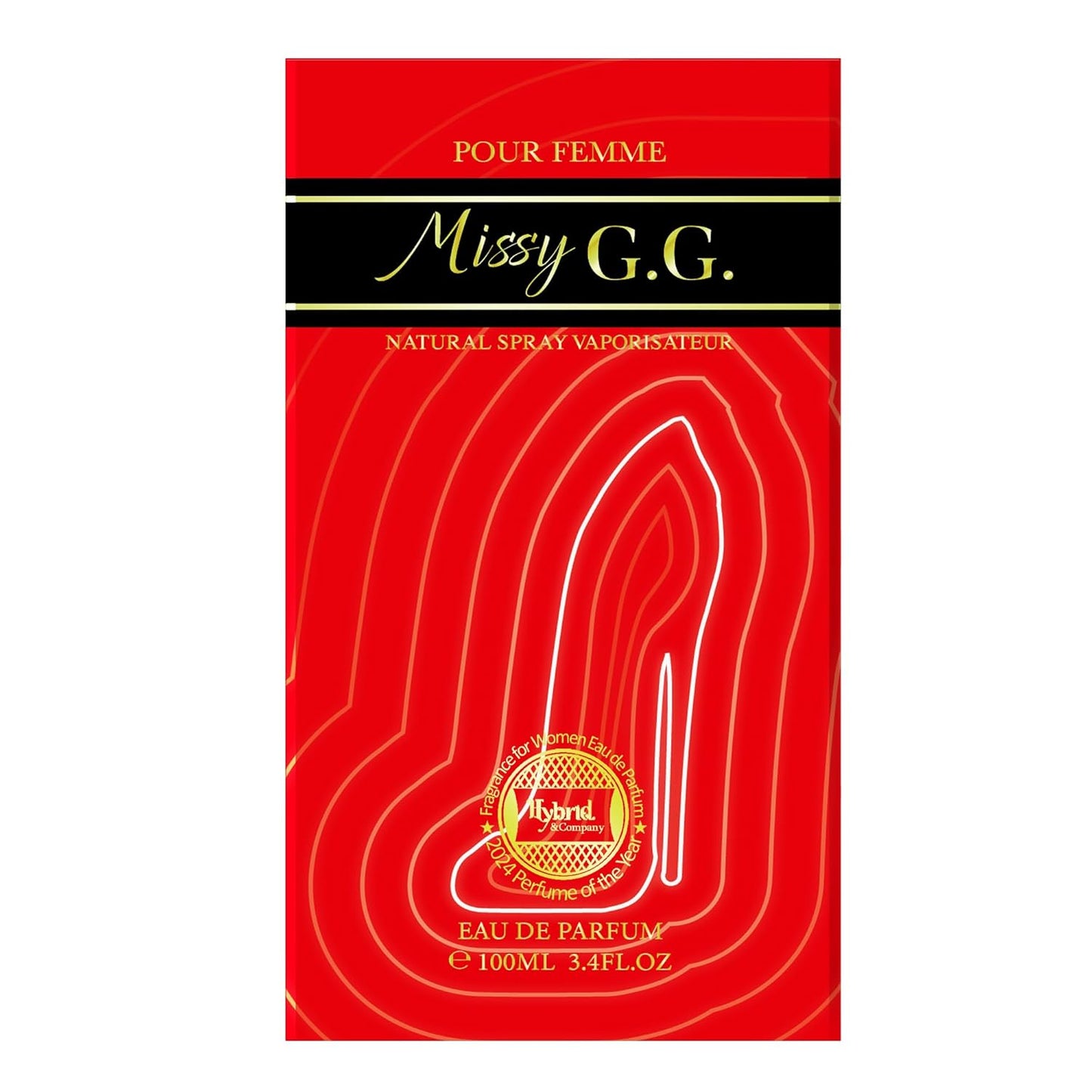 Hybrid & Company Women Missing G. G. Pour Femme Eau De Parfum Vaporisateur Natural Spray 3.4 Fl Oz