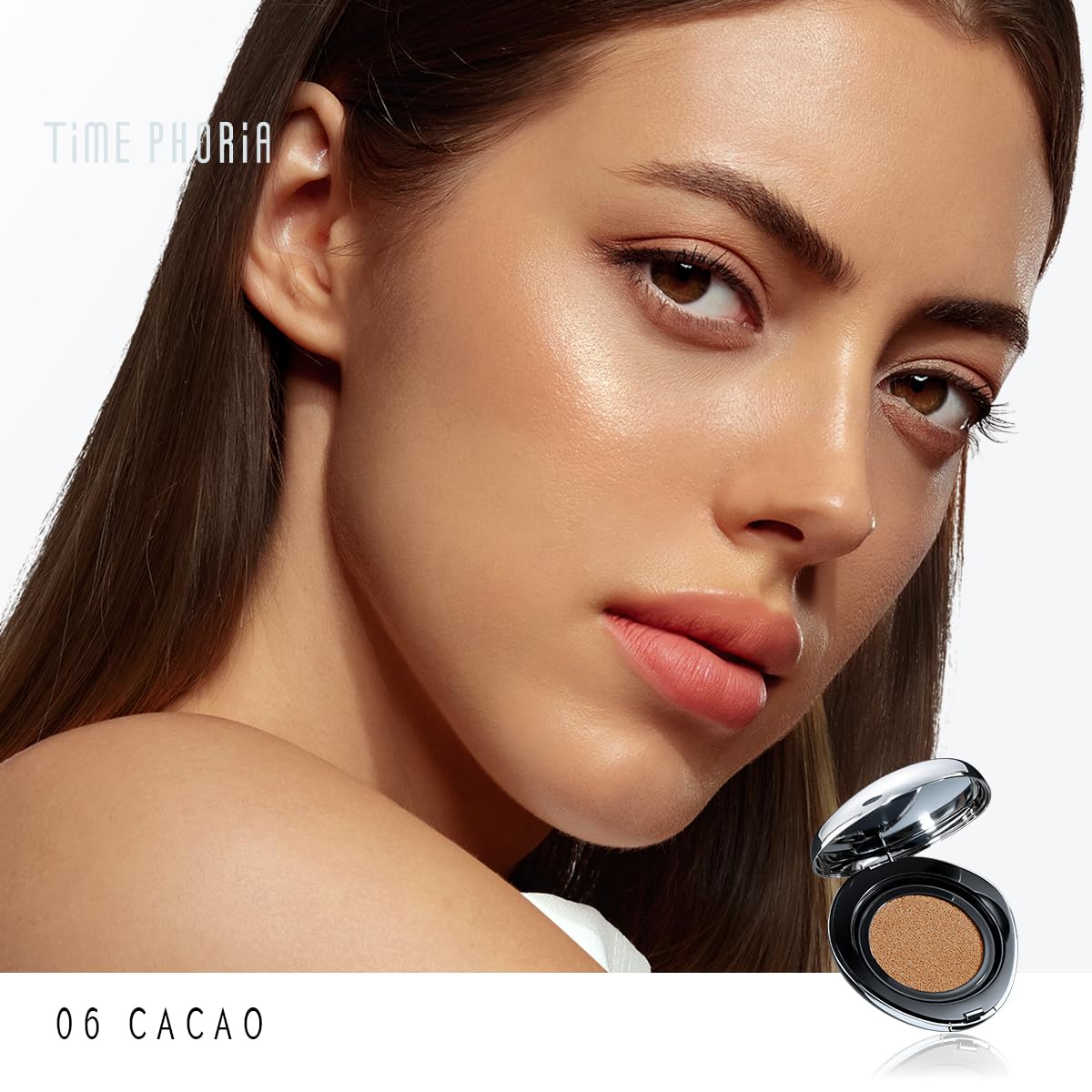 TIMELESS LUMINA MATTE PERFECTION CUSHION | Full Coverage, Weightless, Skin fit, Velvety Matte Finish, Oil-Control Waterproof Fondation, Sweatproof Flawless BB Cream CC (06 CACAO)