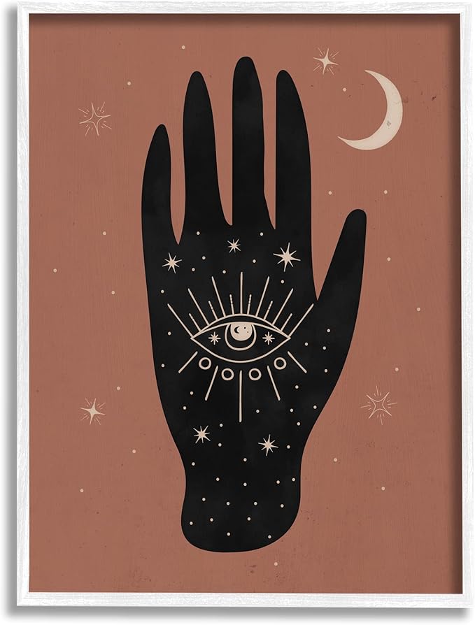 Stupell Industries Celestial Bohemian Chic Hand With Enlightened Eye Tattoo, Design by Nina Blue