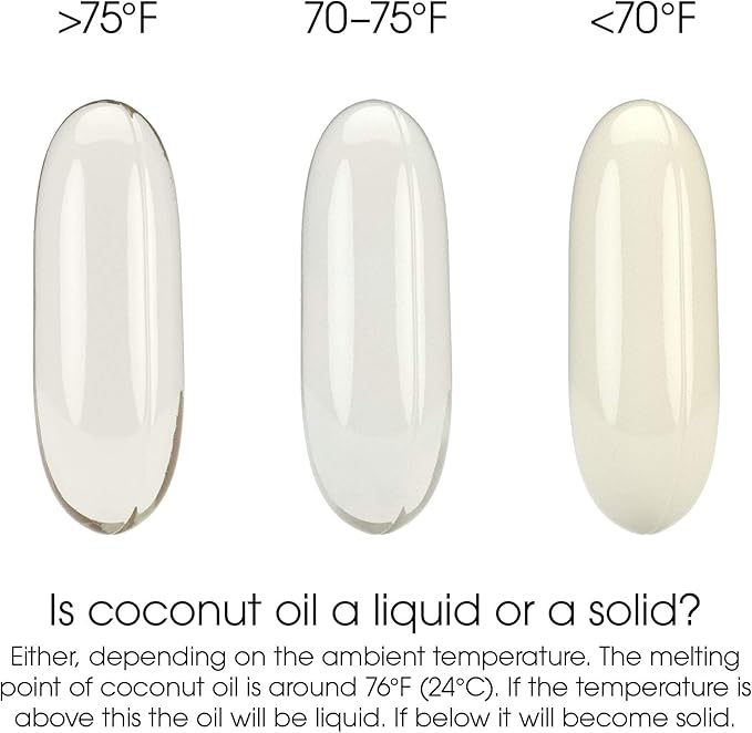 Natures Wellness Organic Coconut Oil 2000mg - Healthy Skin, Nails, Hair Growth – Extra Virgin, Cold Pressed, Unrefined Non GMO - Rich in MCT MCFA - Support Brain Function