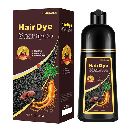 Dark Brown Hair Dye Shampoo, Hair Dye Shampoo 3 in 1, Brown Hair Dye for Men Women Colors in Minutes, 100% Gray Coverage, Instant Hair Dye for All Hair Types 16.9 Fl Oz (Dark brown)