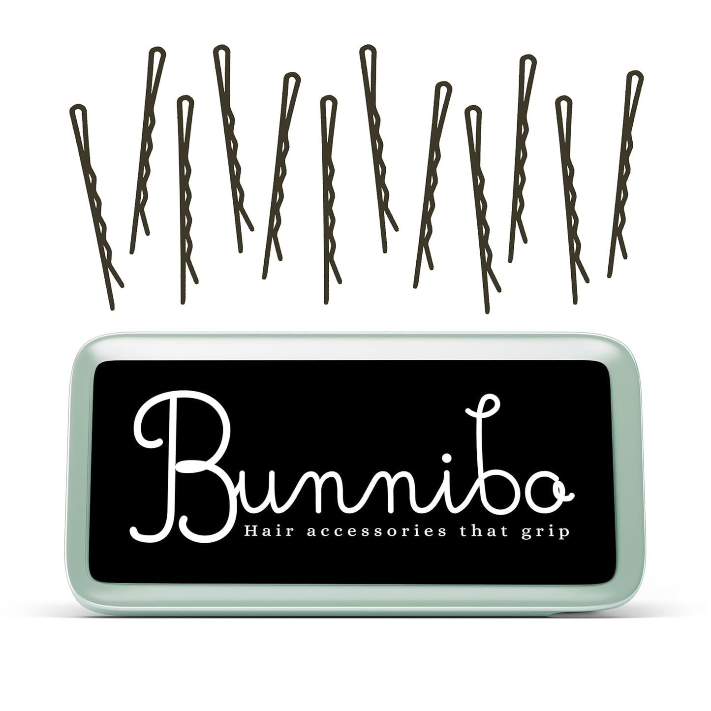 Non-Slip Bobby Pins for Women - Professional Hair Pin Tin for All Styles and Types, Thick, Thin, Secure Hairpins, Wedding, Bridal Accessories, Styling Set of 12 Large, Brown