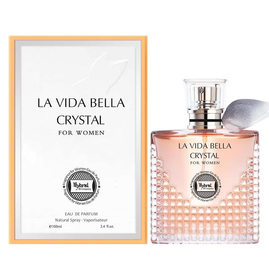 Hybrid & Company La Vida Bella Crystal For Women Eau De Parfum Natural Spray Vaporisateur 3.4 FL.OZ