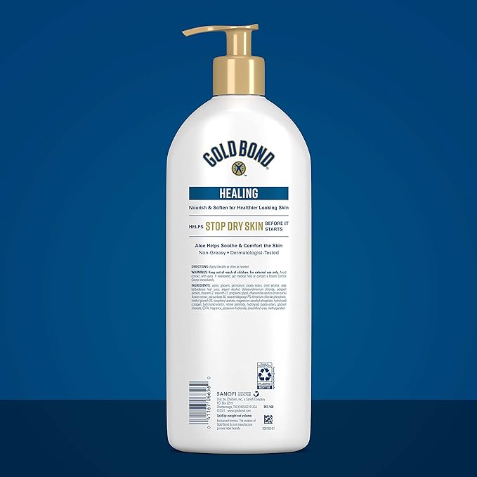 Gold Bond Healing Hydrating Lotion, 20 oz., with Aloe, Moisturizes, Immediate 24-Hour Hydration