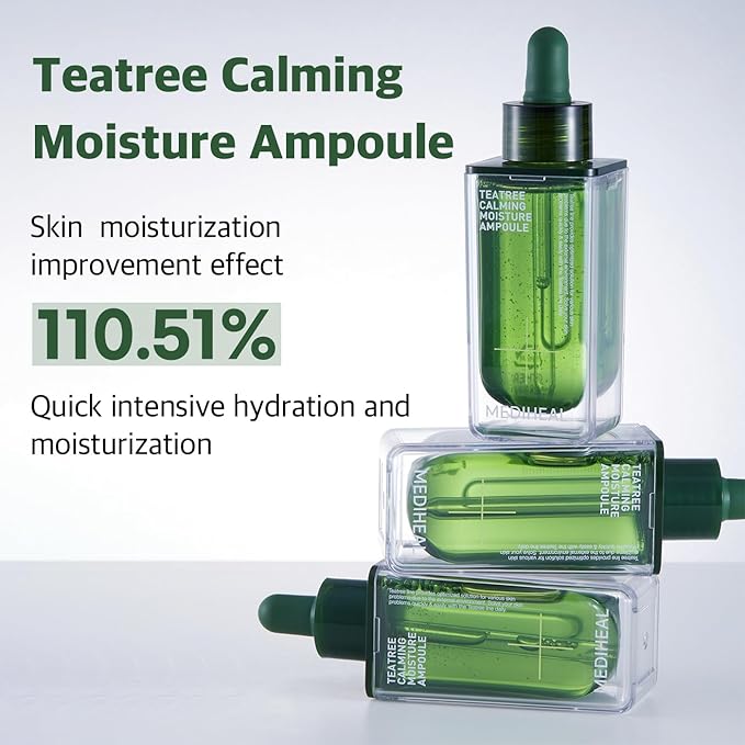 Mediheal Teatree Calming Moisture Ampoule,50ml Quick Calming and deep Hydrating with 92% Pure Tea Tree