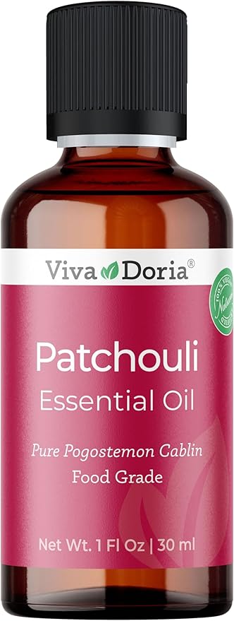 Viva Doria Patchouli Essential Oil, 100% Pure, Natural Essential Oil, Undiluted, for Aromatherapy | Food Grade, 30 mL (1 Fluid Ounce)