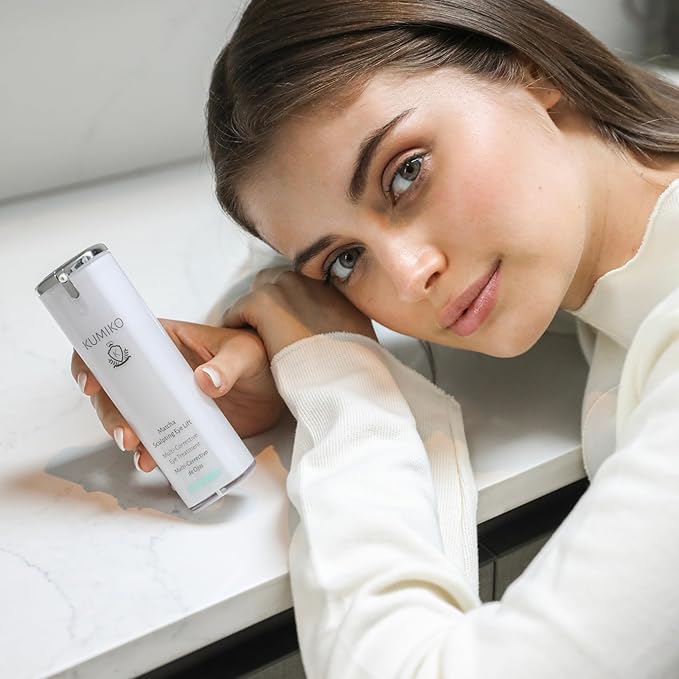 KUMIKO Ultimate Eye Lift & Brightener - Multi-Corrective Skincare Day Cream for Eyes & Lips - Targets Dark Circles, Wrinkles & Puffiness - Hydrating Eye Moisturizer - Ethical Beauty - 30ml