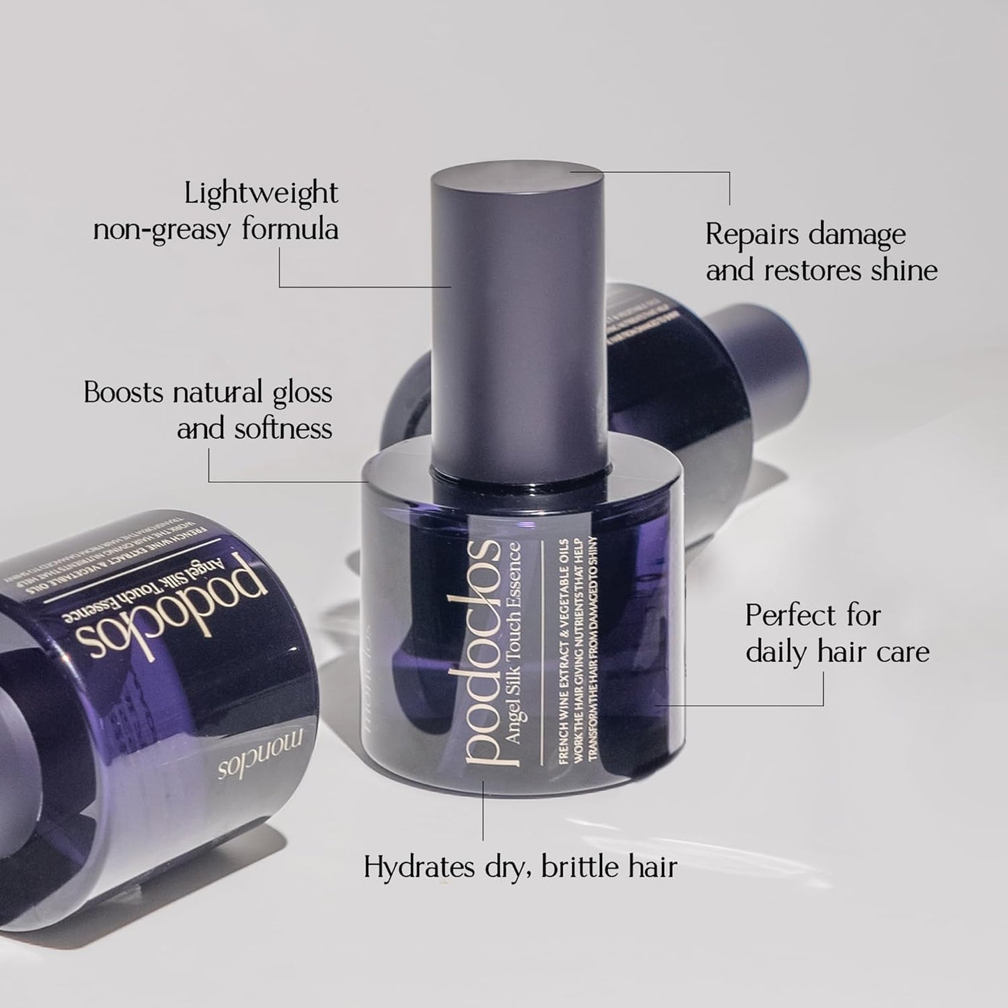 Silk Touch Essence | Lightweight Hair Oil Serum for Repair & Shine, Dermatologically Tested, with GREENOL® Botanical Complex, Made in Korea | 2.87 fl oz