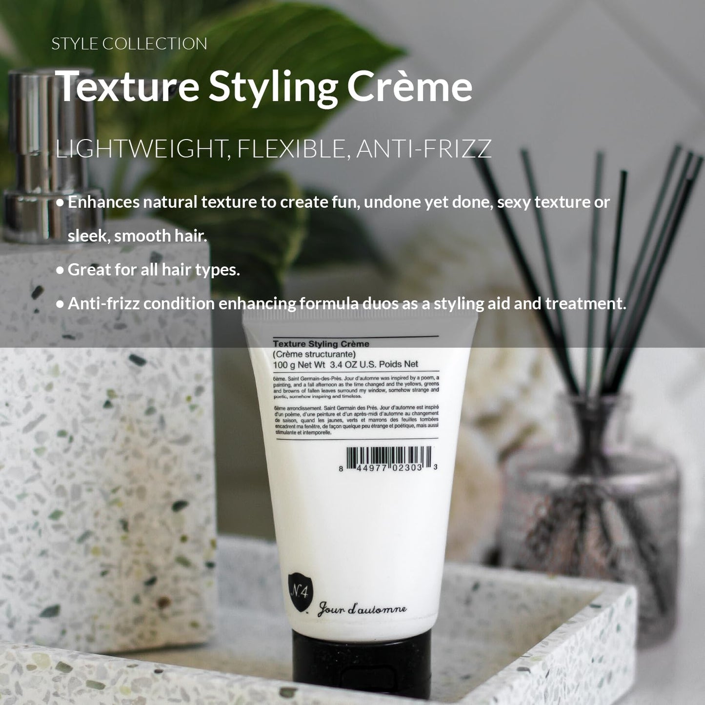 Texture Styling Creme, Controls Frizz, Enhances Movement and Texture, Defines Curls, Flexible and Weightless Control 3.4 oz
