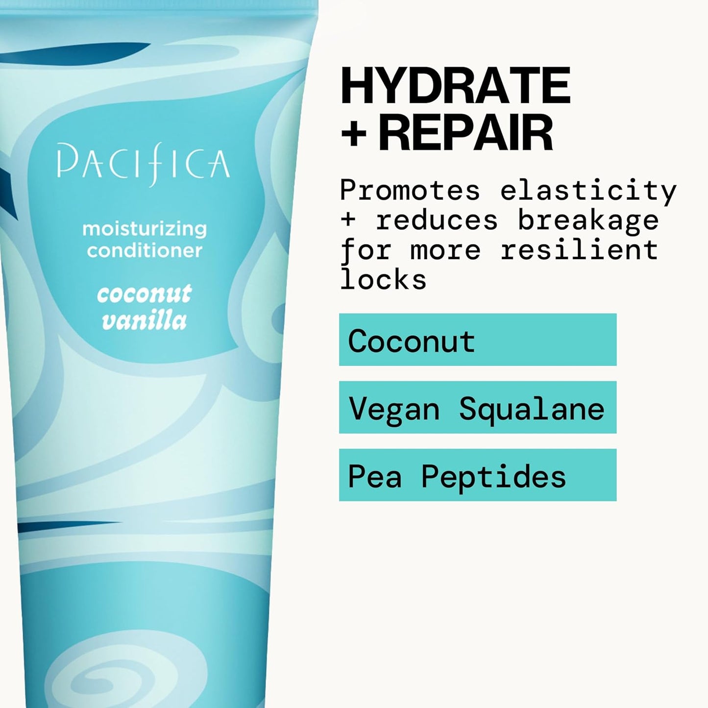 Pacifica Coconut Vanilla Moisturizing Hair Conditioner – Deep Hydrating Treatment for Dry & Damaged Hair, Restorative Shine, Vegan & Sulfate Free Clean Beauty & Hair Care 8 fl oz