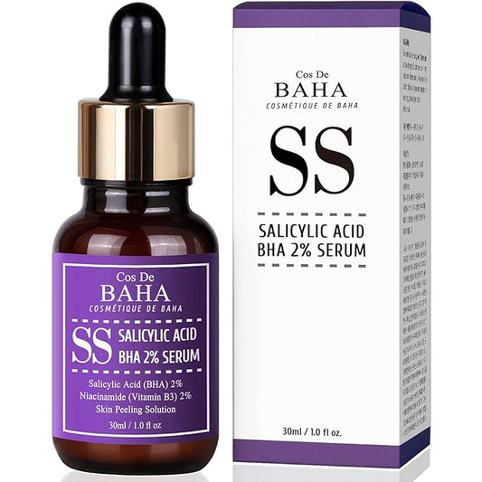 BHA 2% Pore Care Serum 30ml - Salicylic Acid Facial Serum - Gentle Exfoliating Formula - Hydrating Skin Texture Improvement - Blackhead Care - All Skin Types, 1 Fl Oz (30ml)