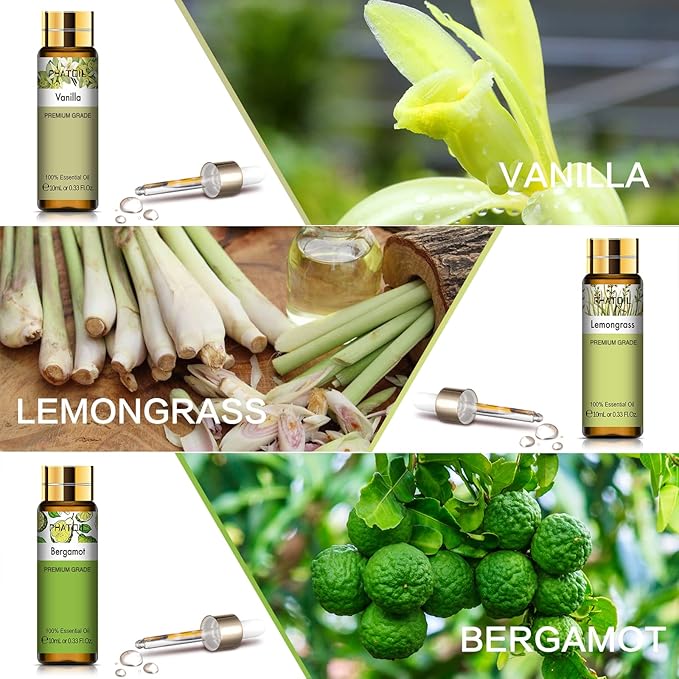 9PCS Premium Quality Essential Oils Set for Soap Making Diffusers, 10ml/0.33fl. oz Fragrance Oils, Long Lasting Scents, Ideal Gift Set for Friends and Families